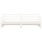 vidaXL Lit de jour avec lit gigogne blanc 90x190 cm bois de pin massif