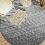 vidaXL Tapis d'extérieur gris Ø200 cm PP