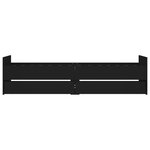 vidaXL Cadre de lit sans matelas noir 75x190 cm