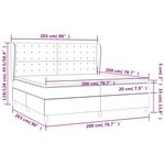 vidaXL Sommier à lattes de lit avec matelas Gris 200x200 cm Similicuir
