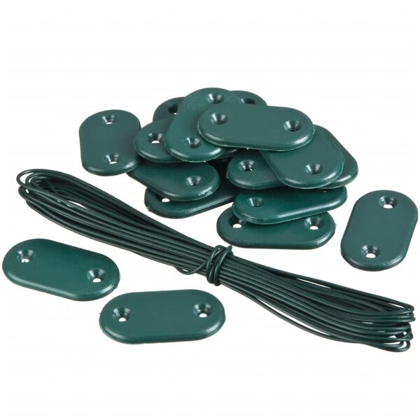 Nature Kit de fixation pour clôture de jardin 27 Pièces Vert