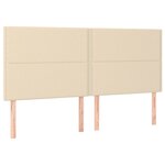 vidaXL Cadre de lit avec tête de lit Crème 180 x 200 cm Tissu