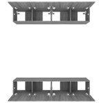 vidaXL Meubles TV 4 Pièces sonoma gris 80x30x30 cm bois d'ingénierie