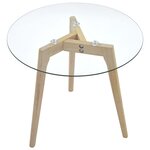 vidaXL Ensemble de tables d'appoint 2 Pièces Verre trempé