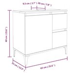 vidaXL Armoire de salle de bain blanc 65x33x60 cm bois d'ingénierie