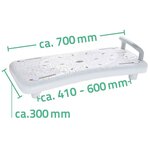 RIDDER Siège et étagère de baignoire avec poignée Blanc A0040101