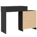 vidaXL Coiffeuse avec LED noir 115x37x110 5 cm