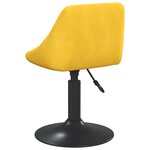 Vidaxl chaises pivotantes à dîner 2 pcs jaune moutarde velours