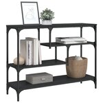 vidaXL Table console noir 100x30x75 cm bois d'ingénierie