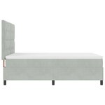 Lit Box Spring vidaXL avec Matelas Gris clair 160x200 cm Velours