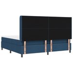lit box spring vidaXL avec matelas et LED bleue 200x200 cm en tissu