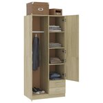 vidaXL Garde-robe Chêne sonoma 80x52x180 cm Aggloméré