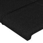 vidaXL Tête de lit à LED Noir 100x5x78/88 cm Tissu