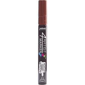 Marqueur peinture 4ARTIST pointe ogive 4 mm MARRON PÉBÉO