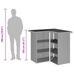 vidaXL Ensemble de bar de jardin 5 Pièces avec coussins noir poly rotin
