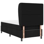 Lit Box Spring vidaXL avec Matelas Noir 100x200 cm Tissu
