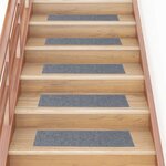 vidaXL Tapis d'escalier autocollants Rectangulaire 15 Pièces 76x20 cm