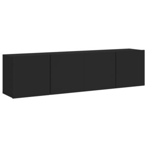 vidaXL Meubles TV muraux 2 Pièces noir 80x30x41 cm