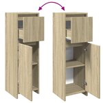 vidaXL Armoire de salle de bain Chêne sonoma 30x30x95 cm Aggloméré