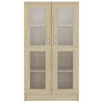 vidaXL Armoire à vitrine Chêne sonoma 82 5x30 5x150 cm Bois ingénierie