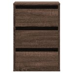 vidaXL Commode d'angle chêne marron 40x41x58 cm bois d'ingénierie
