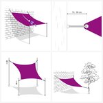 vidaXL Voile d'ombrage 160 g/m² Noir 3 5x3 5x4 9 m PEHD