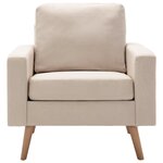vidaXL Ensemble de canapés 2 Pièces Tissu Crème