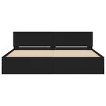 vidaXL Cadre de lit sans matelas noir 200x200 cm
