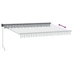 vidaXL Auvent rétractable anthracite et blanc 3 5x2 5m tissu/aluminium