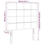 vidaXL Têtes de lit 2 Pièces Bleu foncé 90x5x78/88 cm Velours