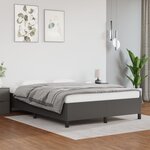vidaXL Cadre de lit Gris 140x200 cm Similicuir