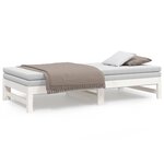 vidaXL Lit coulissant Blanc 2x(90x190) cm Bois de pin massif