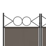 vidaXL Cloison de séparation 5 panneaux Anthracite 200x200 cm Tissu