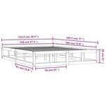 vidaXL Cadre de lit Blanc 120x190 cm Petit double Bois massif