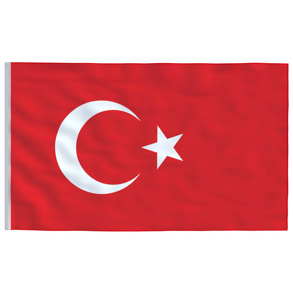 vidaXL Drapeau Turquie 90x150 cm