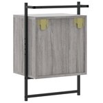 vidaXL Table de chevet murale sonoma gris 40x30x61cm bois d'ingénierie