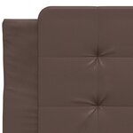 vidaXL Cadre de lit avec tête de lit marron 100x200 cm Similicuir