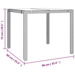 vidaXL Ensemble à manger de jardin avec coussins 3 Pièces Noir
