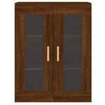 vidaXL Armoires murales 2 Pièces chêne marron bois d'ingénierie