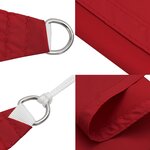 vidaXL Voile de parasol tissu oxford carré 2x2 m rouge