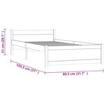 vidaXL Cadre de lit sans matelas marron miel bois massif 75x190 cm