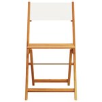 vidaXL Chaises de jardin pliantes lot de 4 tissu et bois massif