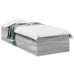 vidaXL Cadre de lit sonoma gris 90x200 cm bois d'ingénierie