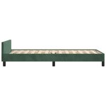 vidaXL Cadre de lit avec tête de lit Vert foncé 90x200 cm Velours