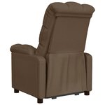 vidaXL Fauteuil inclinable Marron Tissu