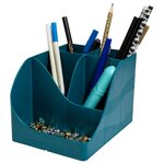 Pot À Crayons Pen Wave Neo Deco - Bleu Canard - X 4 - Exacompta