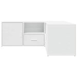 vidaXL Armoire d'angle blanc 200x40x45 cm bois d’ingénierie