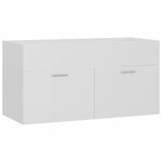vidaXL Ensemble de meubles de salle de bain Blanc Bois d'ingénierie