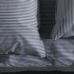 Parure de lit 220 x 240 cm - coton imprimé rayé Navy