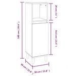 vidaXL Ensemble de meubles de salle de bain 3 Pièces Chêne marron